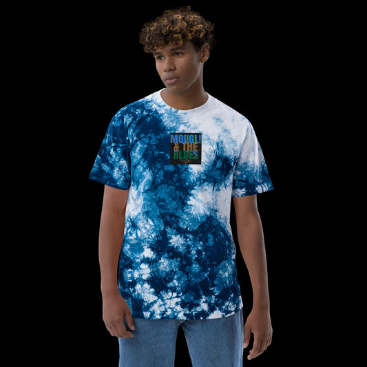 Oversized tie-dye t-shirt with embroidered logo